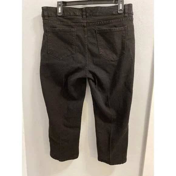 CODE BLEU WOMENS SOHO CROP BLACK JEANS SIZE 12 EUC - Picture 4 of 7